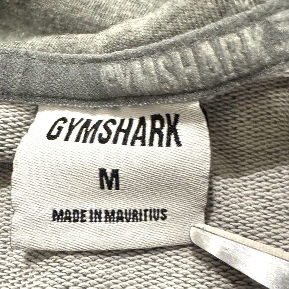 Gymshark Hoodie Sweatshirt Mens Medium Gray Graphic Logo Pullover Athletic - Picture 5 of 10